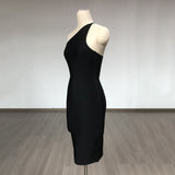 Women's Evening Dress Sexy Backless Slim Fit Dress Dress Black Bandage One-Piece Dress