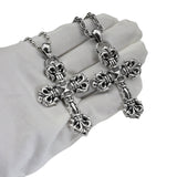 Chrome Hearts Necklace Vintage Flame Vine Cross Pendant