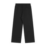 Men Sweatpants Solid Color Simple Exercise Casual Pants Straight Wide Leg Sweatpants