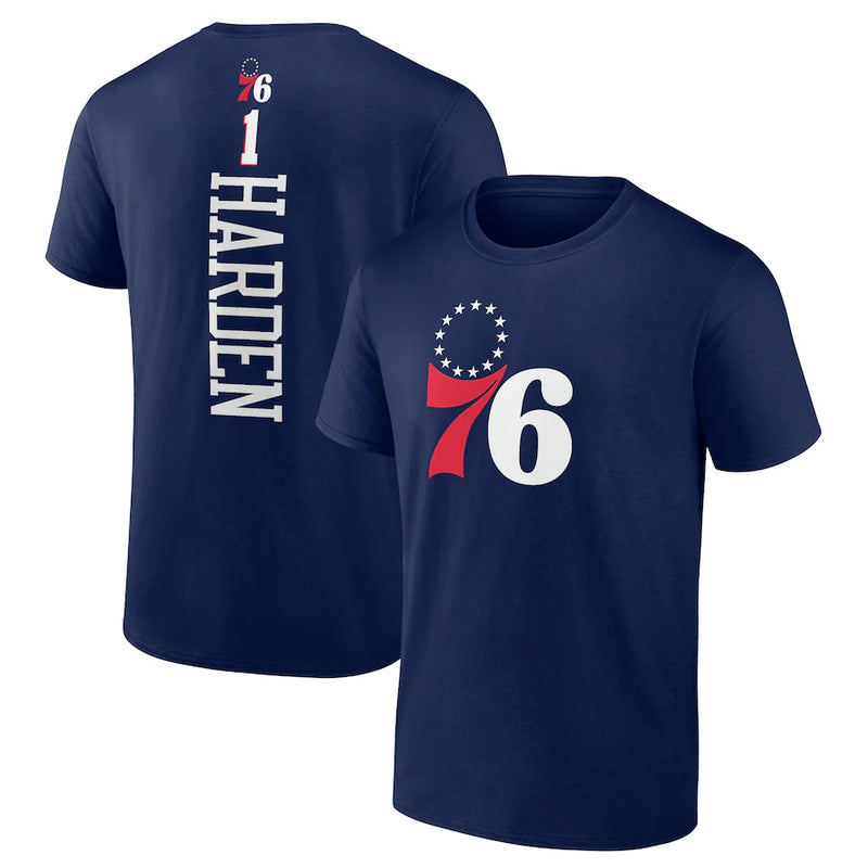 NBA T-Shirts NBA Basketball T-Shirt 76ers Harden Embiid Jersey Short Sleeve