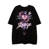 Men T Shirt Summer Cross Print Couple Short Sleeve T-shirt