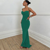 Women Dresses Fall Sexy Backless Spaghetti Straps Dress