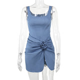 Women Dresses Spring Short Skirt Denim Dress (Csm202403)