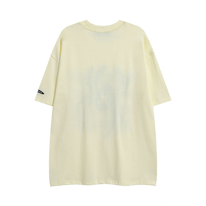 Men T Shirt Spider Puff Print Short Sleeve T-shirt