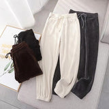 Women Sweatpants Fall/Winter Ankle Banded Pants Loose Casual Pants