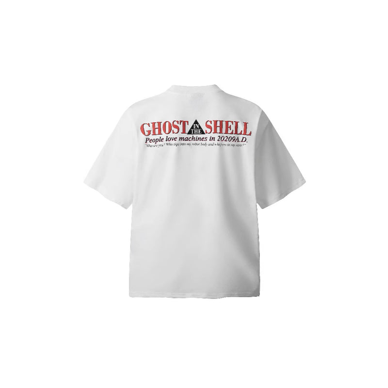 Mens T-shirts Ghost in the shell print vintage short sleeves
