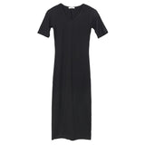 Women Dresses Summer Dress Split Sexy Slim-Fit Short Sleeve