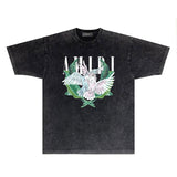 Amiri T-shirt Washed and Worn Retro Short Sleeve T-shirt