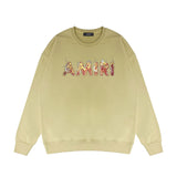 Amiri Long Sleeved Shirt Long Fashion Brand Crew Sweatshirts round Neck Sweater