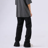 Men Jeans Vintage Zipper Adjustable Men and Women Straight-Leg Trousers