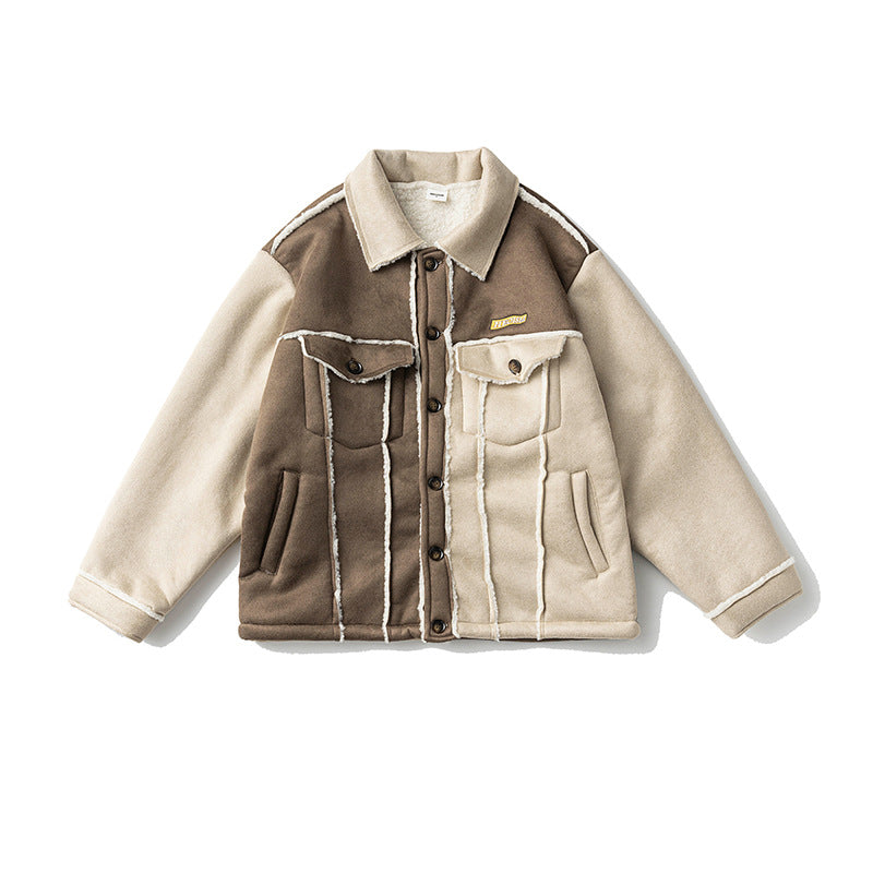 Unisex Winter Cotton Coat Vintage Embroidered Lapel Cotton Jacket