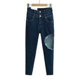 Women Pants Summer Sheath Ripped Jeans