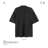 American vintage street T-shirt pure cotton retro men's and women's summer loose half sleeves