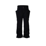MIJKO Men Vintage Pants MIJKO Straight Pants Detachable Functional Multi-Pocket Wide-Foot Casual Pants
