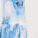 Women Dresses Summer Stand Collar Tie-Dye Dress (Qymy0409)