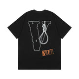 Vlone T Shirt Spring Summer Rope Letter Crew Neck