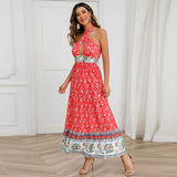 Women Date Dress Sexy Retro Floral Dress