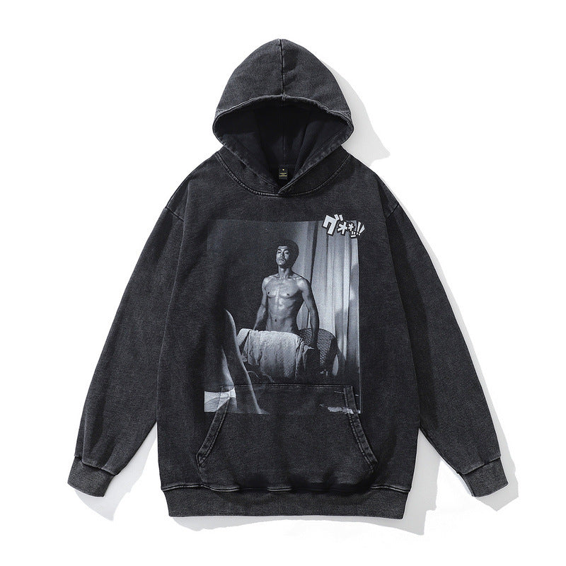 Men Hoodie Portrait Printed Hoodie