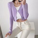 Women Sweater Knitwear Cardigan Women Spring Short Slim Fit Sweater