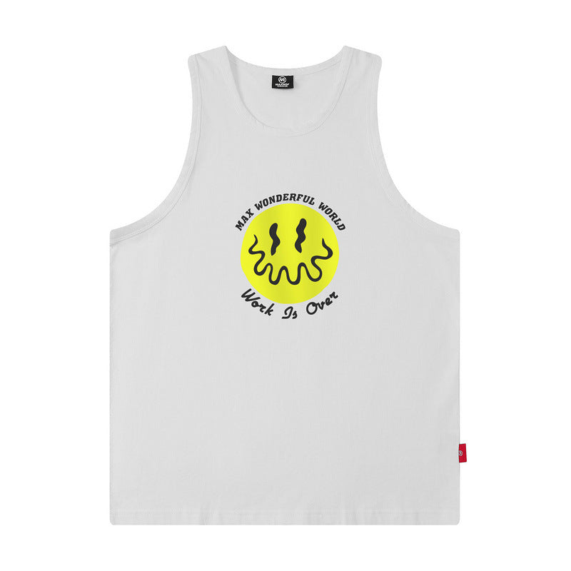 Men Vest Retro Sleeveless T-shirt