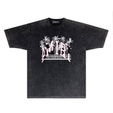 Amiri T-shirt Washed and Worn Retro Short Sleeve T-shirt
