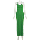 Women Dresses Summer Sling Backless Dress (Bla0420)