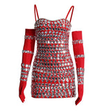 Women Dresses Sexy Skirt Spring V-neck Strap Dress (Qymy0409)