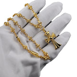 Chrome Hearts Necklace Gold Retractable Cross Premium Cold Wind Versatile for Men and Women