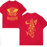 Fourth Wing Graphic T Shirts Basgiath War College Dragon
