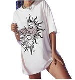 Women T-shirt SUNFLOWER round Neck Printed Women's T-shirt