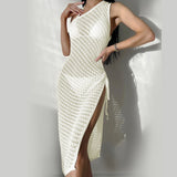 Women Knit Beach Cover Sexy Cutout Bikini Swimsuit Blouse