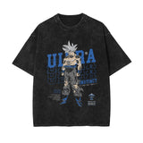 Printed washed old short-sleeved t-shirt