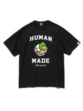 Men T-shirts human green duck swimming crew neck loose print short sleeves