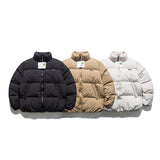 Unisex Winter Cotton Coat Stand-up Collar down Jacket Vintage down Jacket