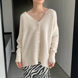 Women Cardigan Sweater V-neck Long Sleeve Cardigan 8t3122