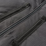 Unisex Winter Cotton Coat Stand-up Collar down Jacket Vintage Pocket Decorative down Jacket