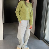 Women Cardigan Sweater Spring Cardigan Wool Slim Fit Sweater Y924
