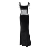 Women Dresses Winter Sexy Mesh Slim Fit Sling Dress