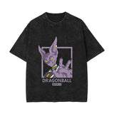 Printed washed old short-sleeved t-shirt