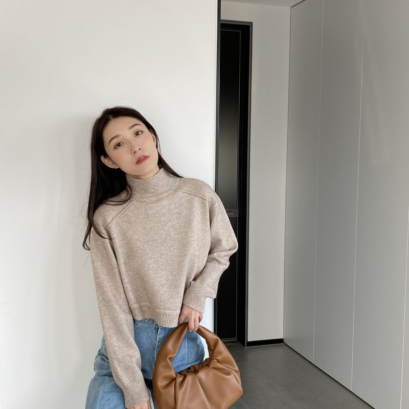 Women Winter Knitted Sweater Sweater Women's Short Autumn and Winter Top 8t8289