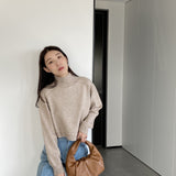 Women Winter Knitted Sweater Sweater Women's Short Autumn and Winter Top 8t8289