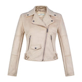 Women Jacket Autumn and Winter Suede Lapel Motorcycle Jacket
