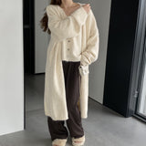 Women Knitted Two-Piece Set Knitted Two-Piece Autumn and Winter Long Vest Coat Set A3388