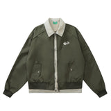Women Jacket Vintage Loose Baseball Uniform Pilot Coat