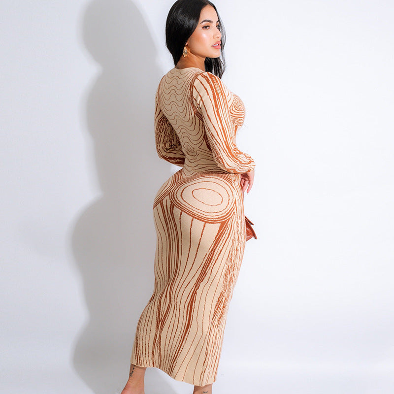 Women Dresses Spring Long Sheath Long Sleeve Dress