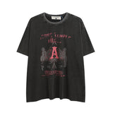 Men T Shirt Hip Hop Letters Graffiti Short Sleeve T-shirt