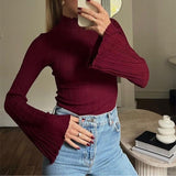 Ladies Leisure Knitwear round Neck Long Sleeve Spring Sweater