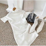 Women Dresses Turtleneck Short Sleeve Dress Skirt