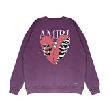 Amiri Long Sleeved Shirt Fashion Brand Crew Sweatshirts round Neck Sweater
