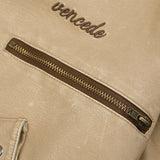 Women Jacket Short PU Leather Jacket Stand Collar Color Matching Zipper Jacket